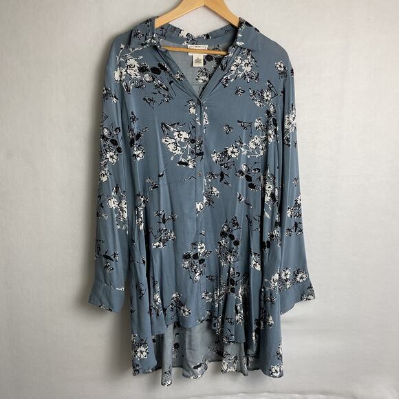 For The Republic Womens Floral Tunic Festival Boho Chic XL - Picture 2 of 9